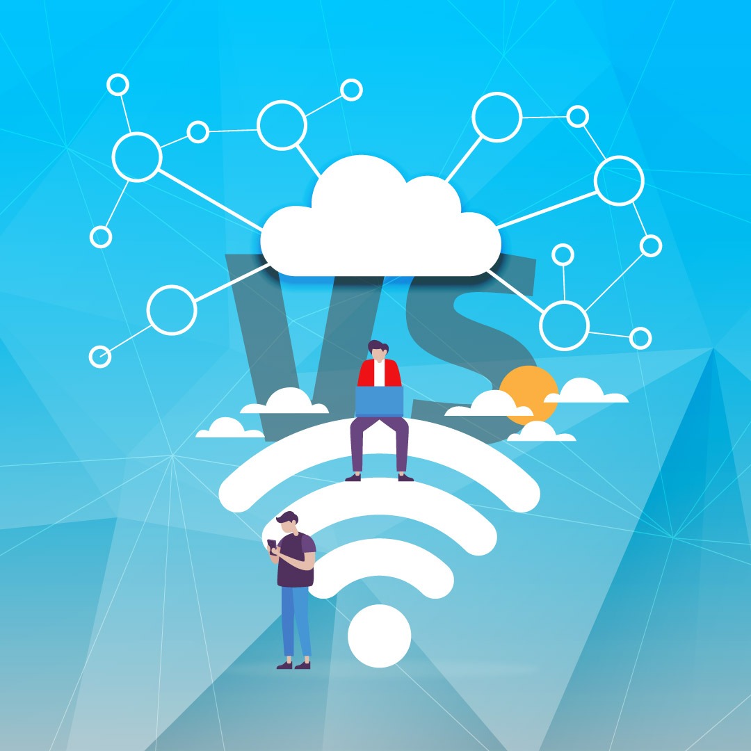 عکس تفاوت شبکه وای فای با وایرلس